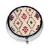 Geometric Vectorround Pill Box 3 Compartment Round Pill Box Organizer * Portable Travel Pill Box for Traveling.