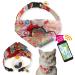 Necoichi Bandana Cat Collar with AirTag Pocket Tracker Blossoms Red
