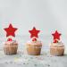 UXYOKM 36Pcs Little Star Cupcake Toppers Glitter Twinkle Star Cupcake Picks Birthday Wedding Engagement Baby Shower Party Cake Decorations Supplies 3 Size - Red - Buy Online on GoSupps.com
