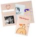 Motherpass cover made of felt with subjects German mother pass bag case for storing ultrasound images and vaccination pass etc. Sweet gift for pregnant and future mothers beige with animals rainbow