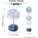 Aquamarine Crystal Tree Reiki Healing Bonsai Money Tree on Fluorite Stone Base - Feng Shui Home Decor for Good Luck - Buy Online on GoSupps.com