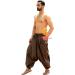 SARJANA HANDICRAFTS Men's Cotton Harem Yoga Pants - Brown | One Size Genie Boho Baggy Style - Buy Online on GoSupps.com