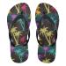 Mnsruu Black Palm Leaf Flip Flops for Home Hotel Spa Bedroom Travel XL