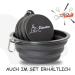 Petsation Foldable Dog Bowl - 1000ml Travel Water Bowl for Dogs | Original Portable Food & Drinking Bowl - 2x Black Napf Ideal for Everyday Use - Buy Online on GoSupps.com