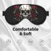 Skull Roses Sleep Mask - Soft Adjustable Blackout Eye Covers for Halloween & Travel - Perfect for Men & Women - Buy Online on GoSupps.com