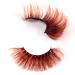 Halloween Colored eyelashes 3D Mink Color Lashes,100% Siberian Mink Colored 25mm Long colorful Dramatic False Eyelashes(maroon) Maroon(25mm)