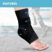 Med-Fit Stride-Flex Ankle Support | 3D Fabric Technology | 360 Compression | Ideal for Ligament Damage, Sprained Ankle, Plantar Fasciitis, Joint Pain, Tendonitis | Medium Size | Black - Buy Online on GoSupps.com