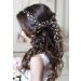 Kercisbeauty Bride Hair Accessories Crystal Hair Vine Long Headband Evening Party Prom Women Hair Piece Beaded Tiara (Silver)