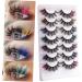 Ipetboom 7 Pairs Lash Extension Lash Clusters Cosplay Lashes Colored Eyelashes Individual Cluster Lashes Individual Lashes False Lash Women Lashes with Color Extend Chemical Fiber Dense - Buy Online on GoSupps.com