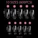 Flossy Soft Gel Coffin Shape Nail Tips - 600pcs Short Length Full Cover Pre-shaped Extensions for DIY False Nails - Buy Online on GoSupps.com