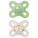 MAM Start Cute 0-2M Soother 2PK - Unisex Baby Soothers with Self Sterilising Travel Case Newborn Essentials (Designs May Vary)