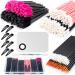 281Pieces Disposable Makeup Tools Kit Includes Stainless Steel Makeup Mixing Palette with Spatula Plastic Organizer Box Hair Clips Eyeliner Brushes Mascara Wands and Lipstick Applicators Lip Wands 281A