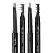 Eye Embrace Light Gray Eyebrow Pencils: Warm Betty & Cool Helen 2 Pack Bundle - Waterproof Double-Ended Automatic Angled Tip & Spoolie Brush Cruelty-Free