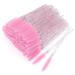 Obidodi 100 Pcs Brush Mascara Wands Eyelash Brush Pack Applicator Eyebrow Brush Eyelash Mascara Brushes for Lash Extensions Eyebrows Contouring and Makeup (Pink) 10cm/3.93inch