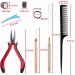Duufin Brown Micro Ring Hair Extensions Kit - 500 Pcs with Tools and Accessories - Buy Online on GoSupps.com