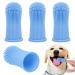 KMZ 4PCS Dog Finger Toothbrush 360 Pets Teeth Cleaning Toothbrush Silicone Teeth Cleaning Breath Dental Care Plaque Off Dog Cat Puppy Toothbrush