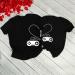 Valentine's Day Mr and Mrs Heart Print Shirts - Couple's Anniversary Gift Set | Women's Large - Black - Buy Online on GoSupps.com