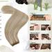 Easyouth Blonde Highlight Weft Human Hair Extensions - 18 Inch Ash Blonde Remy Weft Hair 100g - Buy Online on GoSupps.com