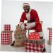 KOMBIUDA 10pcs Snowflake Burlap Bag Christmas Holiday Pouch Candy Storage Holder Drawstring Bag 14X10X0.3CM Red - Buy Online on GoSupps.com