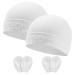 Aolso Newborn Baby Hats Mittens Set 2pcs Baby Hats Caps & 2 Pairs Baby Mittens Gloves Infant White Hats Baby Cotton Gloves No Scratch Mittens for 0-6 Months 0-6 Months White