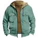 Hanxiulin fleece jacket plush jacket cuddly jacket hiking jacket men basic hooded jacket art fur warm outdoor hooded tops winter warm trench coat mint green 4xl