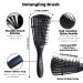 Detangling Brush Set for Curly Hair - Wide Tooth Comb for 3/4abc Natural Hair - 9 Row Nylon Bristle - Men, Women, Kids - Buy Online on GoSupps.com