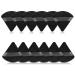 12 Pieces Black Triangle Powder Puffs Soft Makeup Velour Puff for Pressed Powder Loose Powder Cotton Mini Powder Puff for Face Cosmetic Foundation Sponge Mineral Powder Wet Dry Makeup 12 Count (Pack of 1) Black