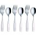 Exzact Children's Cutlery Set - 6-Piece Stainless Steel Utensils for Toddlers | 3 Forks & 3 Spoons with Dog & Bunnies Design - Buy Online on GoSupps.com