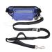 TUDEC Dogs Jogging line with belly belt free-handed leash with belt bag jogging dog leash for large and medium-sized dogs elastic and reflective running leash and feces bag dispenser (blue gray) 767 blue gray