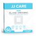 JJ CARE Adhesive Island Dressing Pack of 50 6x6 Sterile Bordered Gauze Dressing Breathable Individually Wrapped Island Wound Dressing with Highly Absorbent Non-Stick Center Pa 6x6 Inch (Pack of 50)