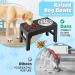 URPOWER Raised Slow Feeder Dog Bowls - Adjustable Height Elevated Stainless Steel Water Bowl and Non-Slip Food Stand for Small to Large Dogs - Black - Buy Online on GoSupps.com