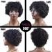 Amecire Short Curly Wig for Black Women - Brazilian Virgin Human Hair Pixie Cut with Bangs, 150% Density Afro Natural None Lace Front Bob Wig in 1B Color - Buy Online on GoSupps.com