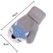 Kids Cute Fox Knitting Full Finger Gloves - Winter Thermal Plush Lining - 1-3 Yrs - Grey - Buy Online on GoSupps.com