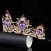 Lurrose Luxury Purple Crystal Baroque Crown Rhinestone Tiara - Bridal Headband - Buy Online on GoSupps.com
