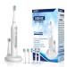 Sonic Electric Toothbrush for Adults with 5 Toothbrush Replacement Heads  3 Brushing Modes & 2 Minutes Built-in Timer  Travel Toothbrushes with Inductive Charging  Rechargeable toothbrush | White