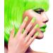 Artificial Neon Green Nails - Airbrush Fake Nails for Women | 80s Carnival Costume Accessories - Buy Online on GoSupps.com