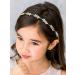SWEETV Flower Girl Hair Accessories for Wedding Headband Girls Headpiece Princess Crystal Hair Pieces for Birthday Party  First Communion