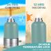 NALALAS 3-in-1 Portable Dog Water Bottle - Large 32oz Insulated Travel Bottle with Dog Water and Food Bowls - Teal - Buy Online on GoSupps.com