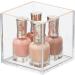 mDesign Prism Collection Cosmetic Organizer - 6 Pack, Clear/Rose Gold - Ideal for Bathroom, Bedroom, Vanity Countertop - Makeup Storage Bin for Brushes, Palettes, Lipstick, Blush - Buy Online on GoSupps.com