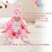 Doladola Baby Animal Hooded Onesie | Toddler Romper 24-30 Months | Autumn Winter Outfit - Pink Rabbit - Buy Online on GoSupps.com