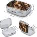 Decorative Christmas Tree Branch Bear Pill Box - 2 Compartment Portable Medicine Organizer for Pocket & Purse - Buy Online on GoSupps.com