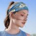 Mevnccola Wide Headband for Women - Non Slip Stretchy Turban Headband | Large Knotted Soft Boho Headband for Daily Life, Workout, Yoga - Flower Design - Buy Online on GoSupps.com