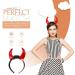 Holibanna Devil Horns Headband LED Light Up Hairband Red Demon Horns Head Boppers Fancy Evil Witch Costume Headwear for Cosplay Dress up Party Supply - Buy Online on GoSupps.com