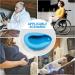 MINIVON Bedpan Cushion - Waterproof Soft Foam Pad for Elderly and Disabled - Non Slip Padded Potty Mats - 2 Pcs Pack - Buy Online on GoSupps.com