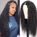 RXY V part wig human hair deep wave no leave out no glue thin part wig deep wave (16 inch  V part wig deep curly) 16 Inch V part wig deep curly