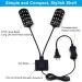 WEAVERBIRD Aquarium Light Double Head Model-X7 Gemini Fish Tank Light 15W 32 LED Planted Clip Lamp for 6mm Thick Fish Tanks - Buy Online on GoSupps.com
