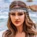 Kisshine Boho Head Chain Silver Coins Headband Bridal Tassel Headpiece Hairband Festival Hair Accessories for Women and Girls - Buy Online on GoSupps.com