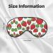 Strawberry Pattern Print Unisex Sleep Eye Mask | Soft Comfort Eye Shade for Travel Yoga & Shift Work - Buy Online on GoSupps.com