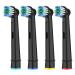 HSYTEK 4 Series Compatible with oralb toothbrush electrical attachments for oralb pro 3 3900 Genius X Vitality 100 Precision replacement brushes toothbrush heads black black 4 pieces (1 Pack)