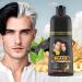 Moisturizing Hair Dye Shampoo Anti-Gray Formula Instant Gray Coverage Scented Daily Care Long Lasting Color Black/Grey Ideal for Home Salon Men Women Use - Buy Online on GoSupps.com